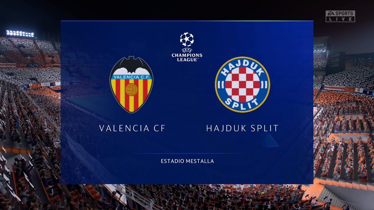 FIFA 22  Hajduk Split vs Valencia - UEFA Champions League