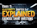 Class 11 Physics Chapter 11 | Electricity | Short Questions Answers | FBISE | NBF Book