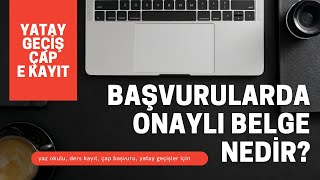 Yatay Geçi̇ş İçi̇n İstenen “Onayli Belge “ Nedi̇r? Resimi