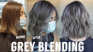 Hair Transformations with Lauryn: Grey Blending on Virgin Hair Ep. 73