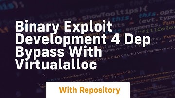 Binary exploit development 4 dep bypass with virtualalloc
