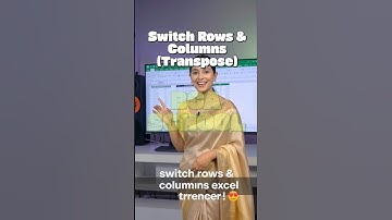 Switch Rows & Columns in Excel 🔁 | Excel Transpose Trick in 1 Click! 💡 #shortsfeed