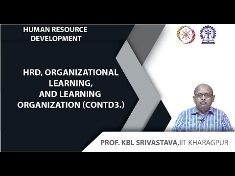 Lecture 54: HRD, Organizational Learning, And Learning Organization (Contd.)