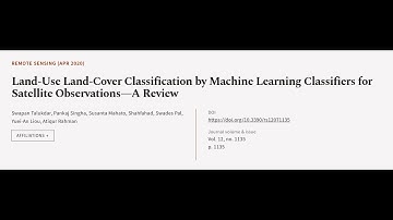 Land-Use Land-Cover Classification by Machine Learning Classifiers for Satellite Obse... | RTCL.TV
