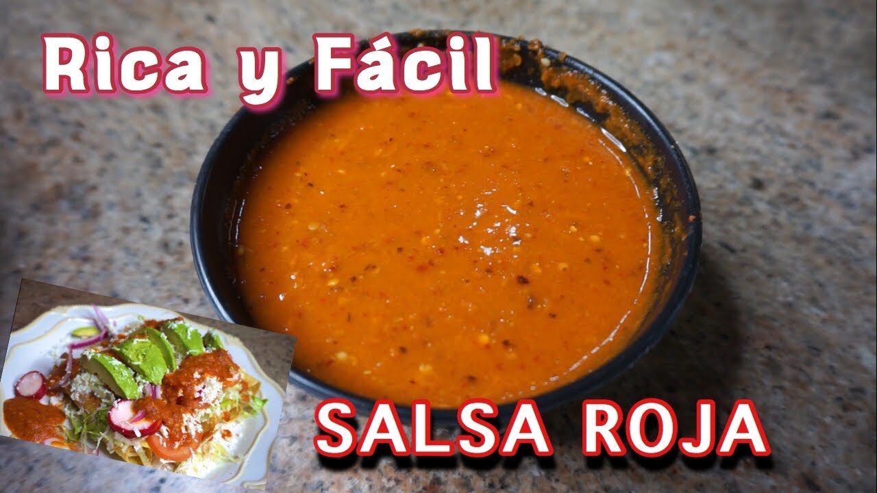 SALSA ROJA FACIL Y RAPIDA PARA TACOS DORADOS - YouTube