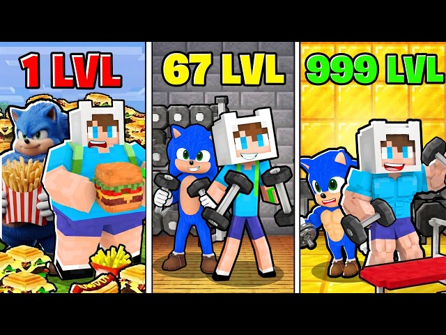 ENES VE BEBEK SONİC ŞİŞMANDAN KASLIYA DÖNÜŞÜYOR 😱 Minecraft