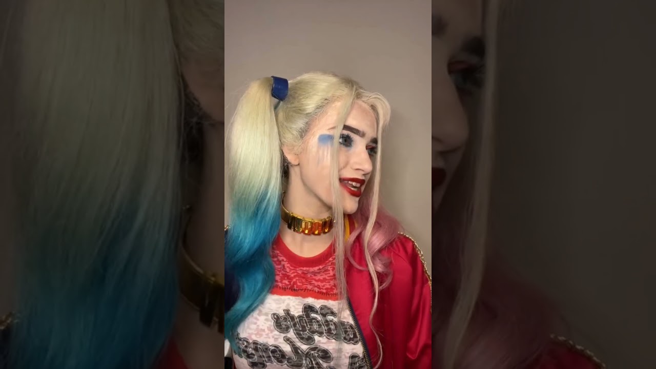 🎊Harley Quinn 💙💖 #harleyquinn #squad #dccomics #dc #makeup #sfx #joker #lovestory #love #shorts