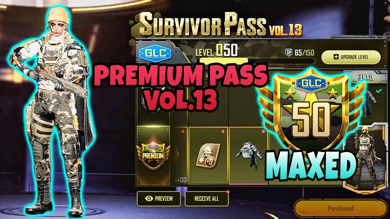 PREMIUM PASS VOL.13 (MAXED + Gameplay | New State Mobile