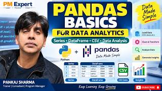 Pandas Basics for Data Analytics | Python Pandas Tutorial for Beginners | Series & DataFrame