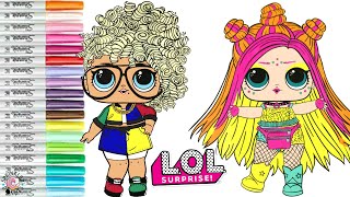 LOL Surprise Dolls Coloring Book Page M.C.N.Y.C and E.D.M.B.B LOL Surprise Hairgoals