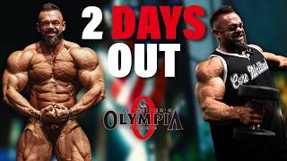 48 Hours Out from Mr. Olympia | PHYSIQUE UPDATE & Workout at Newtech Gym