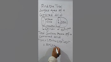 Cylinder and Hemisphere Combined Solid ,Total Surface Area.#shorts #mathematics #cylinder