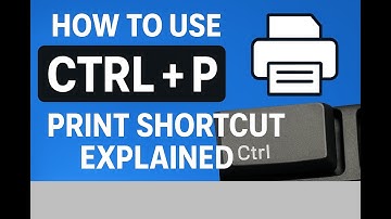 How to Use Ctrl + P | Print Shortcut Explained (Windows & Microsoft Office Tips)