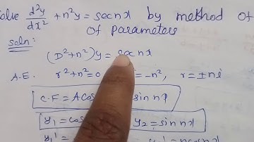 Method of variation of parameters: solved problem