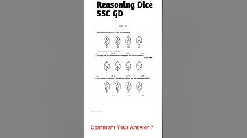 Dice Reasoning Question || SSC GD CGL Railway #reasoning