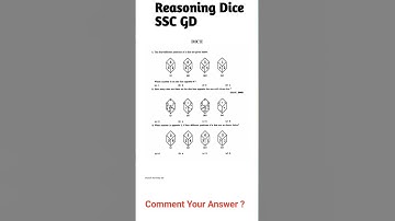 Dice Reasoning Question || SSC GD CGL Railway #reasoning