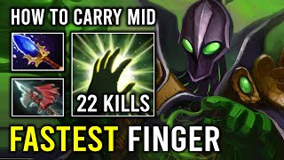 FASTEST SPELL COPY 1 Shot Skill Spam Combo Solo Mid Unkillable Rubick Dota 2