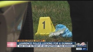 Lawrence Police search for suspect after man shot in head outside home