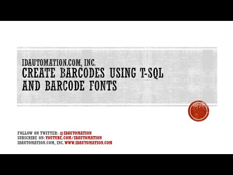 Create Barcodes using #TSQL Font Formulas and #Barcode Fonts for MS SQL Server