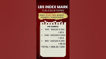 LBS Index Mark Calculation | Kerala BSc Nursing Admission 2025 #lbs #bscnursing2025 #shorts