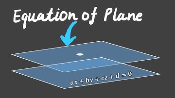 Equation of Plane Passing Through a Point and Parallel to a Plane in 3D Space How to Find