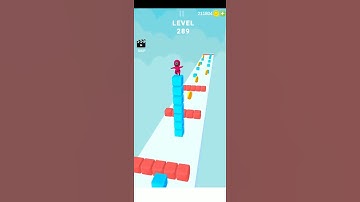 cube stacker surfer best Android and iOS gameplay level 289