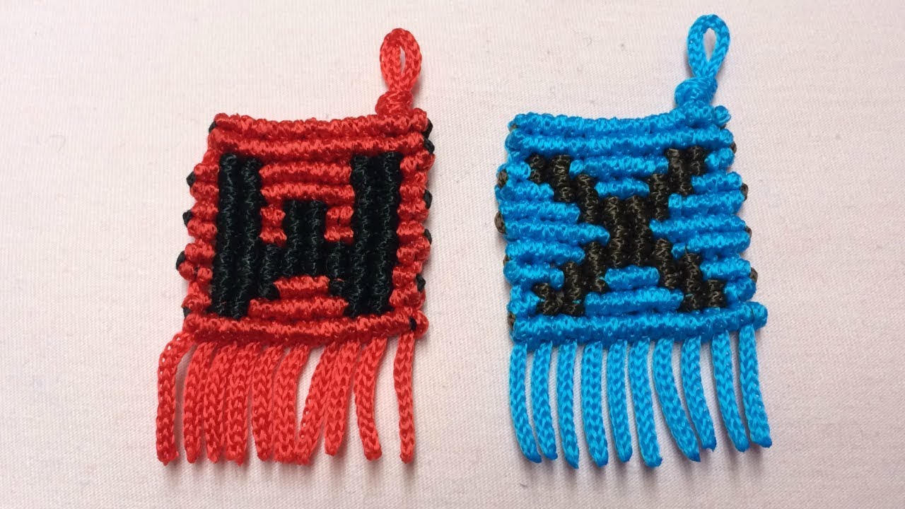 LETRAS W y X macramé