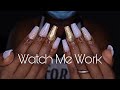 Watch Me Work: Bussin’ Nut White Set| acrylic nails | UrsTrulyNails