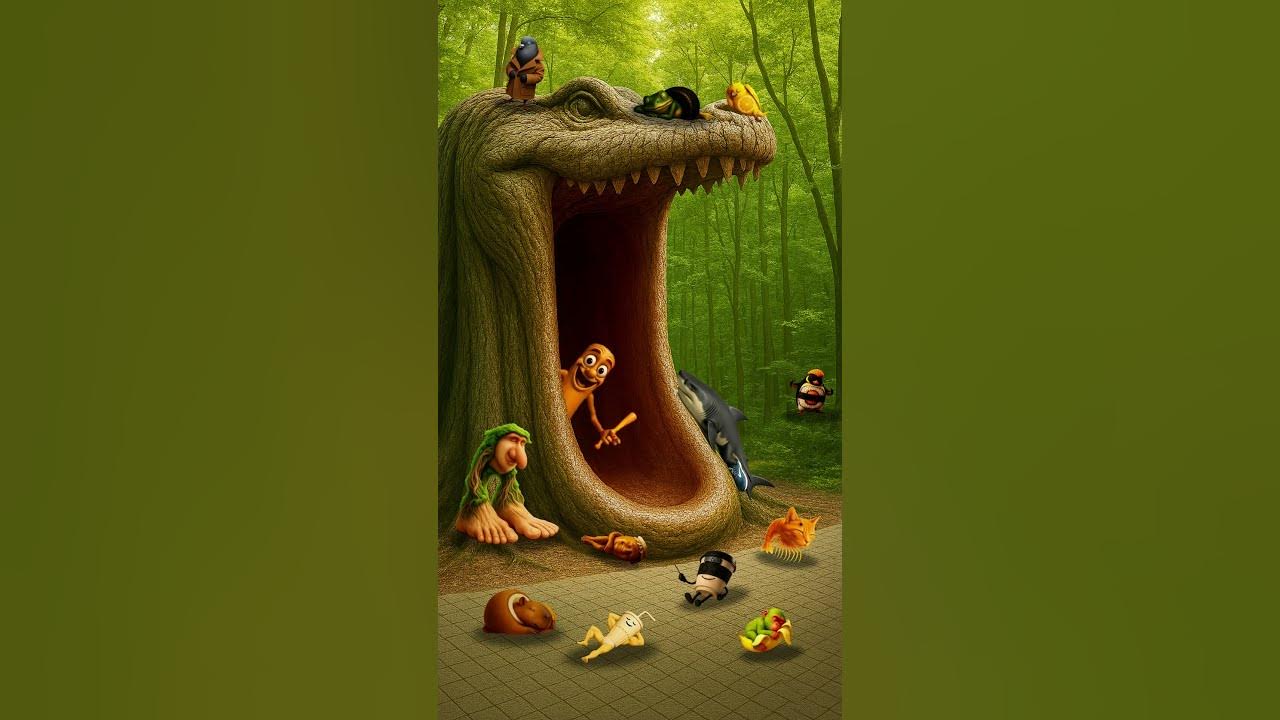 Magic forest Chicken Banana #brainrot #anomaly #shorts