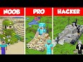MILITARY TANK BASE HOUSE BUILD CHALLENGE - NOOB vs PRO vs HACKER / Minecraft Battle Animation