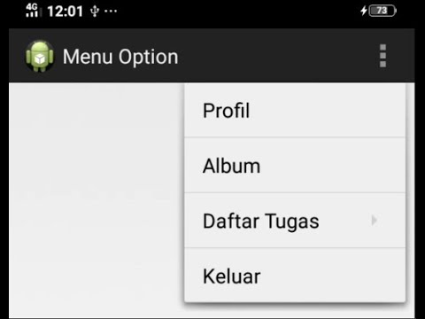 Membuat Menu Option pada Aplikasi Android - YouTube