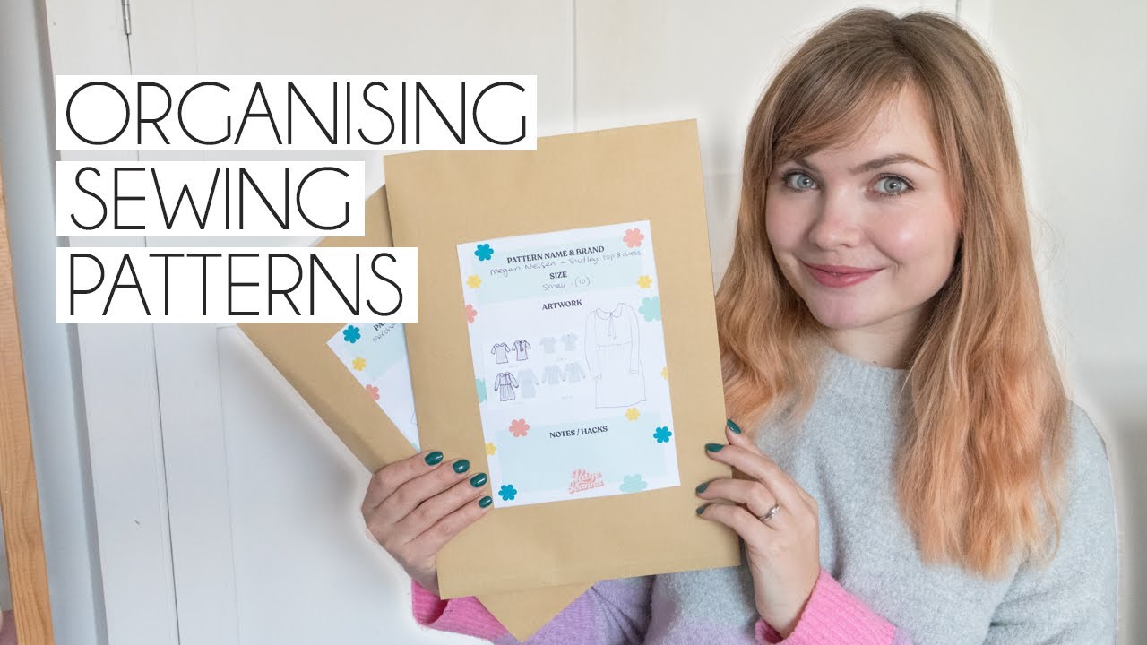 ORGANISING SEWING PATTERNS, HINTS, TIPS & FREE PRINTABLE TEMPLATE