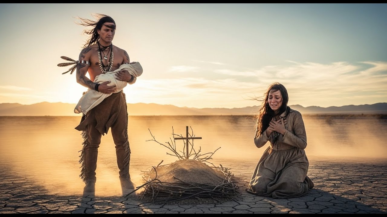 Ona je plakala pokraj groba svoje bebe… kada joj je apaški ratnik donio drugu.