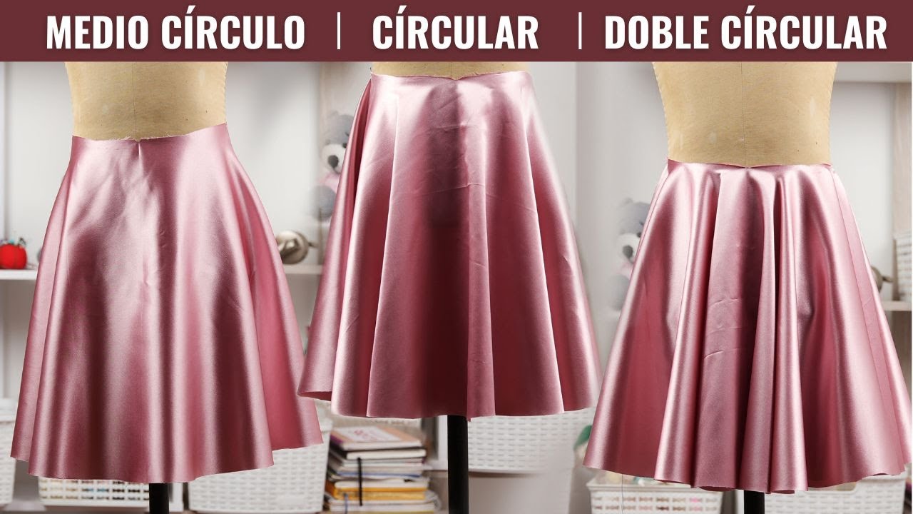 Cómo trazar faldas Circulares | Medio Círculo, Circular y Doble Circular