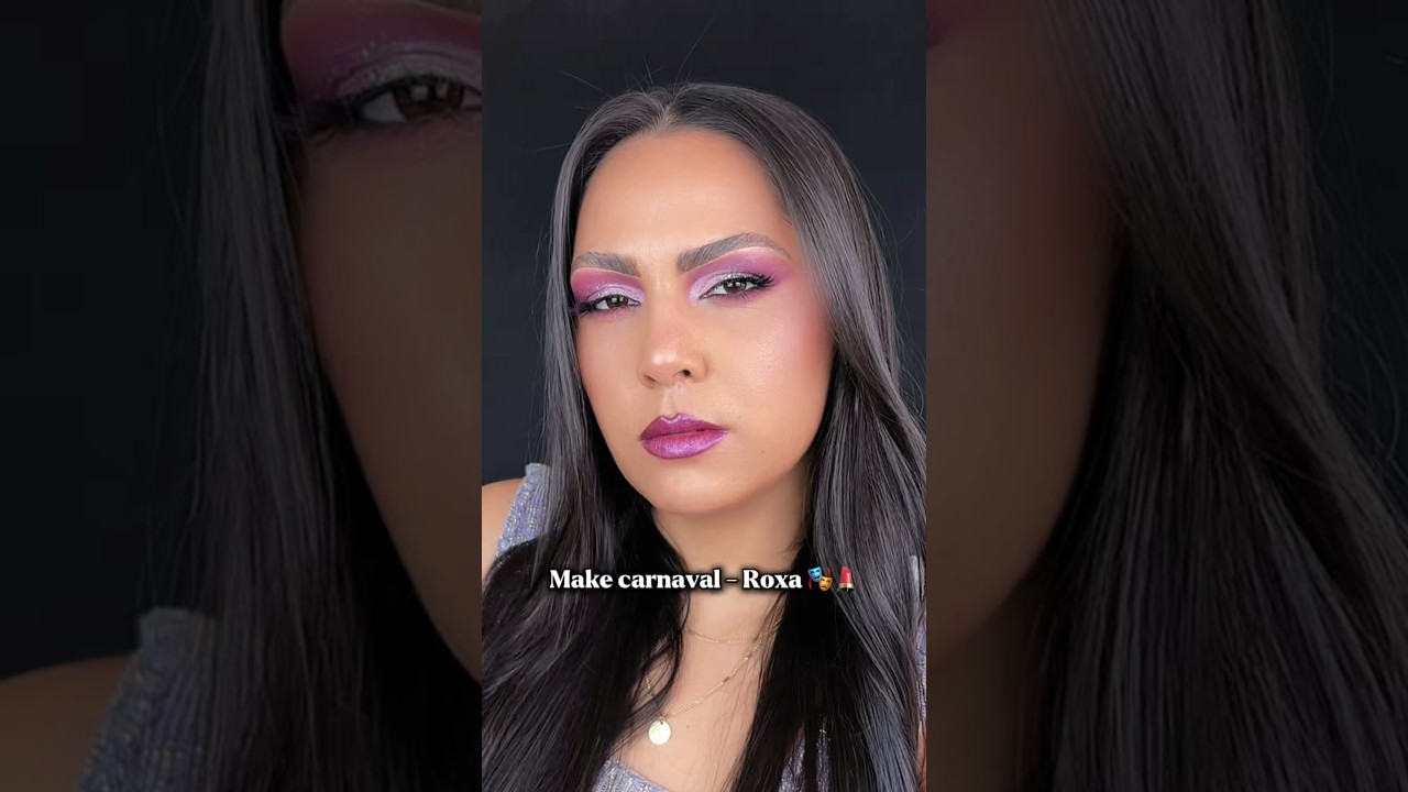Cad&ecirc; as amantes de make roxa? 💜Salva pra reproduzir e me segue para mais 🫶