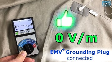 Electric field strength measurement of grounded EMV+ Blanket