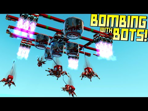 I Built a Bomber... But the Bots ARE THE BOMBS! - Scrap Mechanic Gameplay