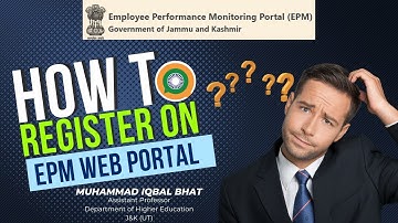How to Register on EPM Portal of J&K Government