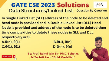 GATE CS 2023 Solutions | Data Structures (Linked List) | Question Wise Detailed Explanation