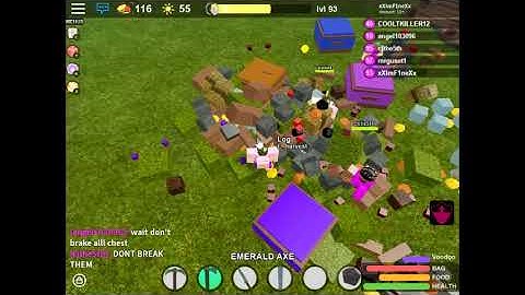 Spawning a lot of chests in booga booga by breaking infinite chest thing