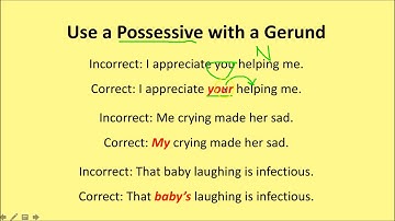 Possessive Use with Gerunds - Grammar Lesson
