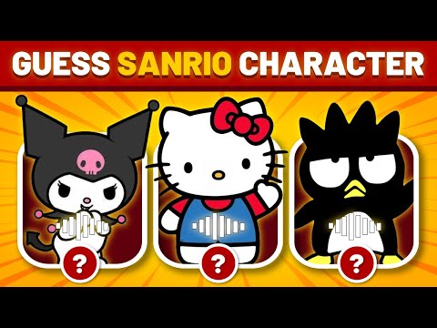 Guess the character's voice line and Emoji Quiz - Sanrio | hello kitty, my melody, kuromi