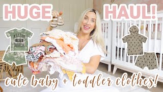 HUGE SPRING BABY + KIDS CLOTHING HAUL! cute clothes for girls & boys | Olivia Zapo