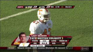 DeSean Jackson punt return in HD vs. Tennessee 2007