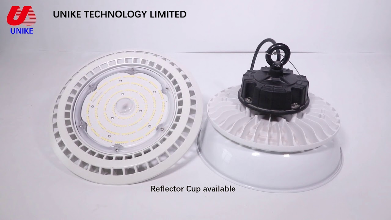 High quality LED UFO high bay light! High brightness 165lm/w, saving energy!  Mail: sales@unike.cc