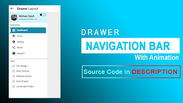 Drawer Navigation Bar using HTML CSS & JavaScript | Drawer Navigation with Animation