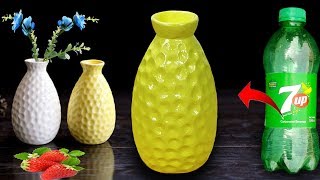 Stylist flower vase making at home // Plastic bottle flower vase