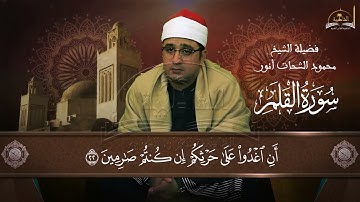 ماتيسر من سورة القلم للشيخ محمود الشحات انور