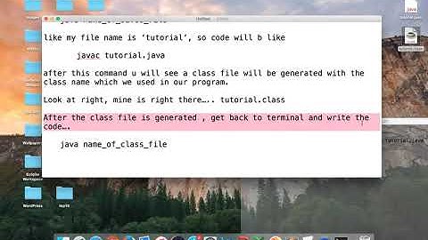 How to run java program on Mac.