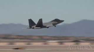 F22 Raptors taking off from Nellis Air Force Base in Las Vegas